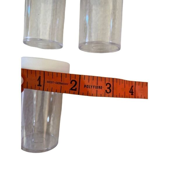 Lot Of 10 Plastic Vials Bottles Jars Containers Home Decor Art Crafts - Picture 2 of 3